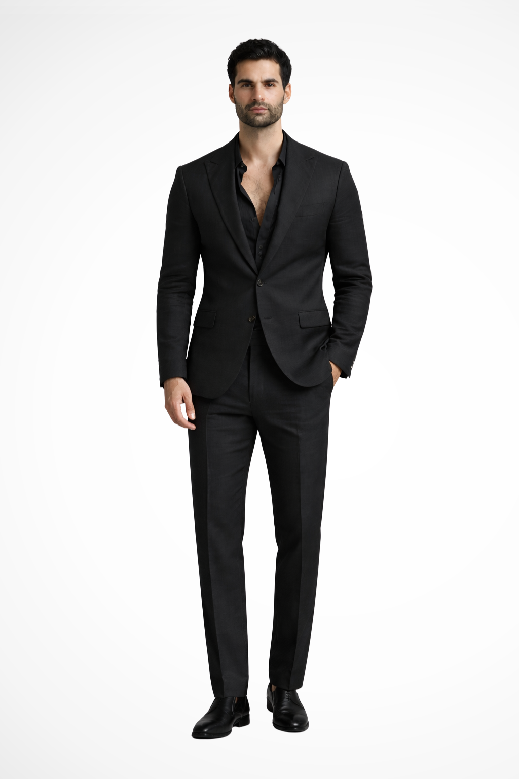 Men Relaxed Fit Linen Summer Wedding Guest Suit