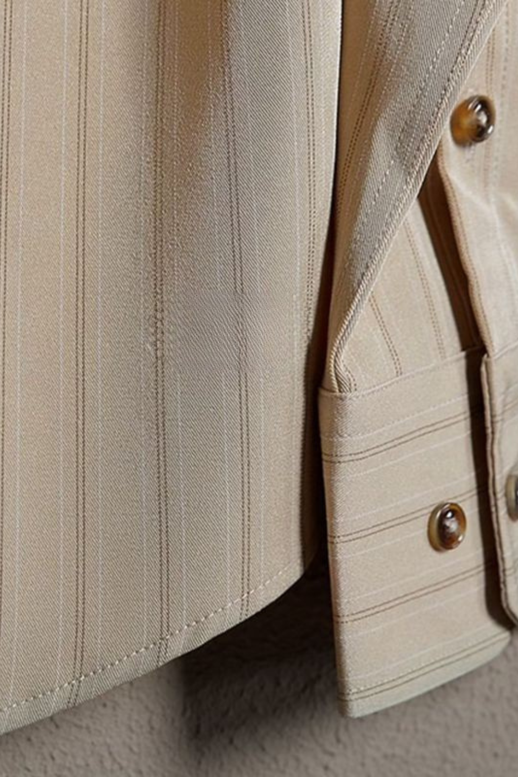 Men Striped Long Sleeve Button Down Formal Shirt