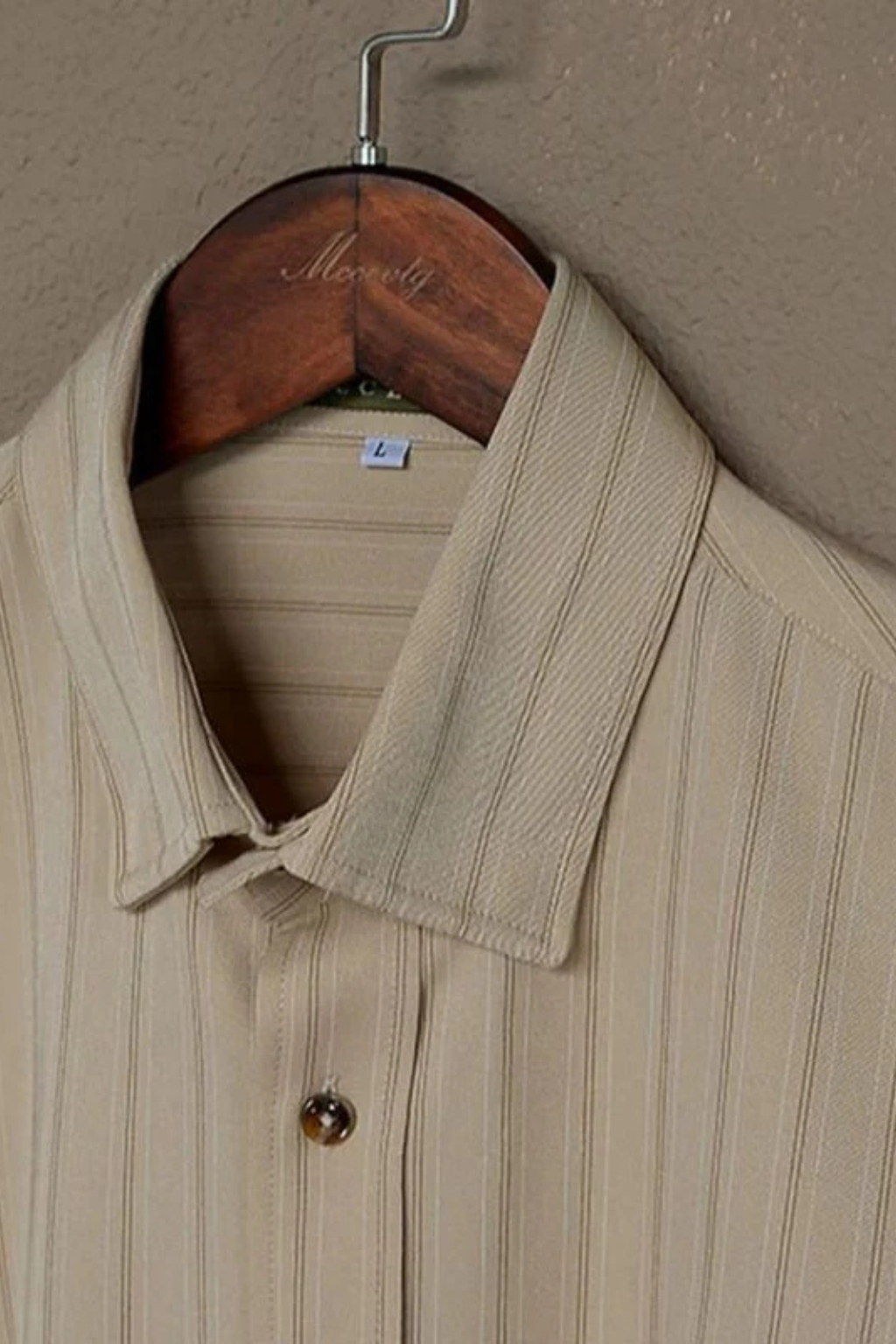 Men Striped Long Sleeve Button Down Formal Shirt