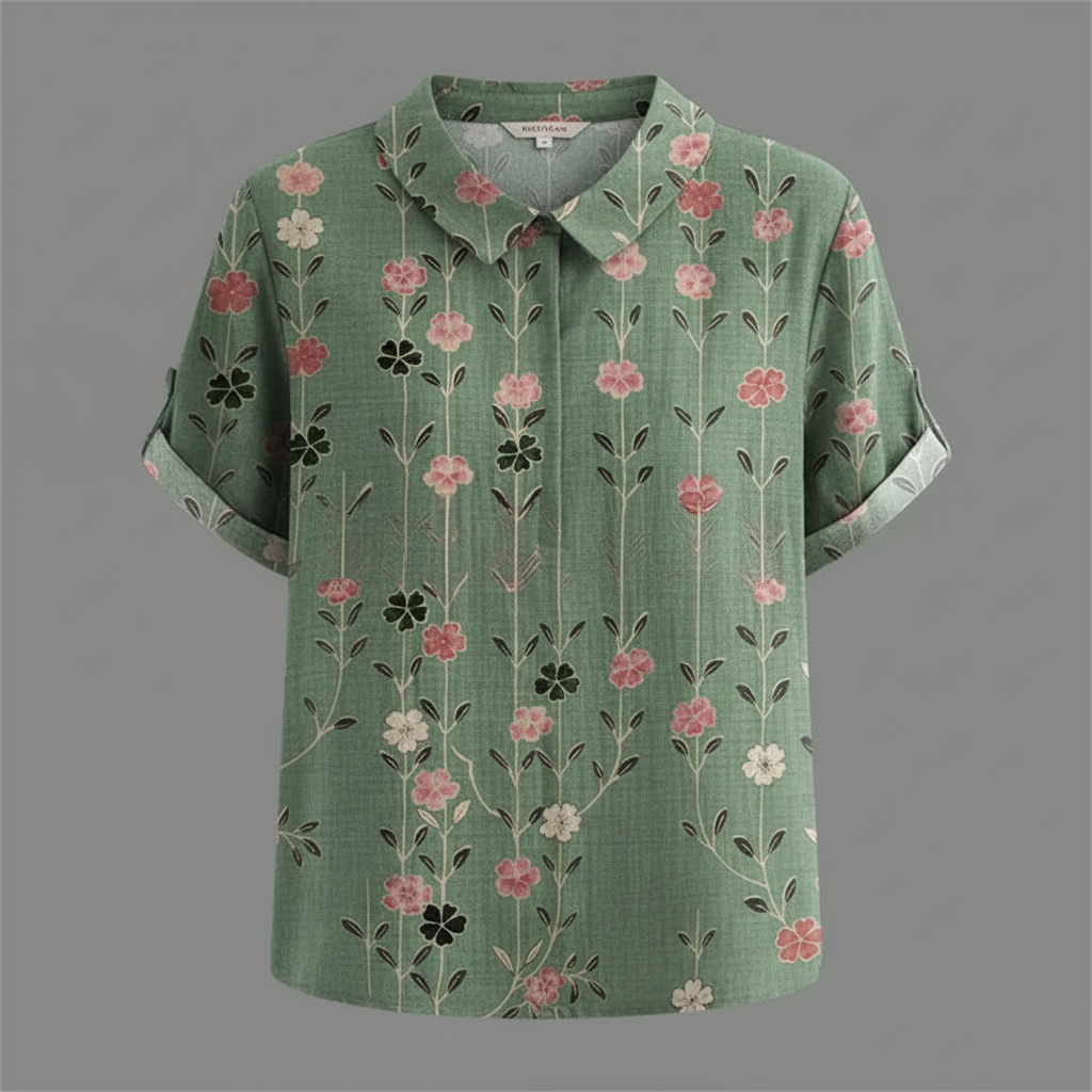 Vintage Floral Blouse | Women's Long Sleeve Summer Top