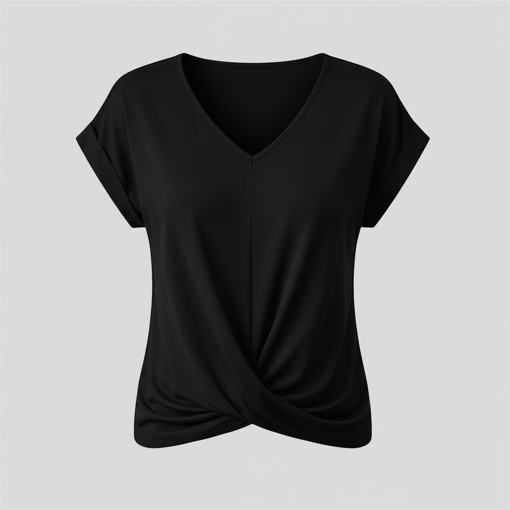 V-Neck Twist Top | Women's Blouse for Casual Summer Wear